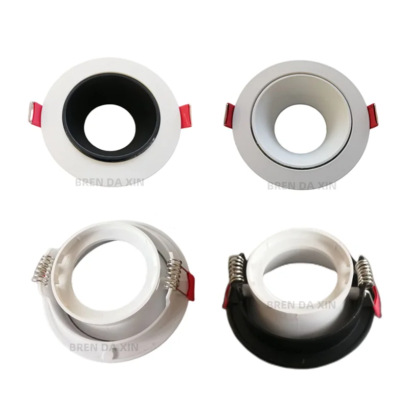 Adjustable Angle round LED built-in ceiling light GU10 light frame housing MR16 downlight LED anti-glare E27 spot light aluminum