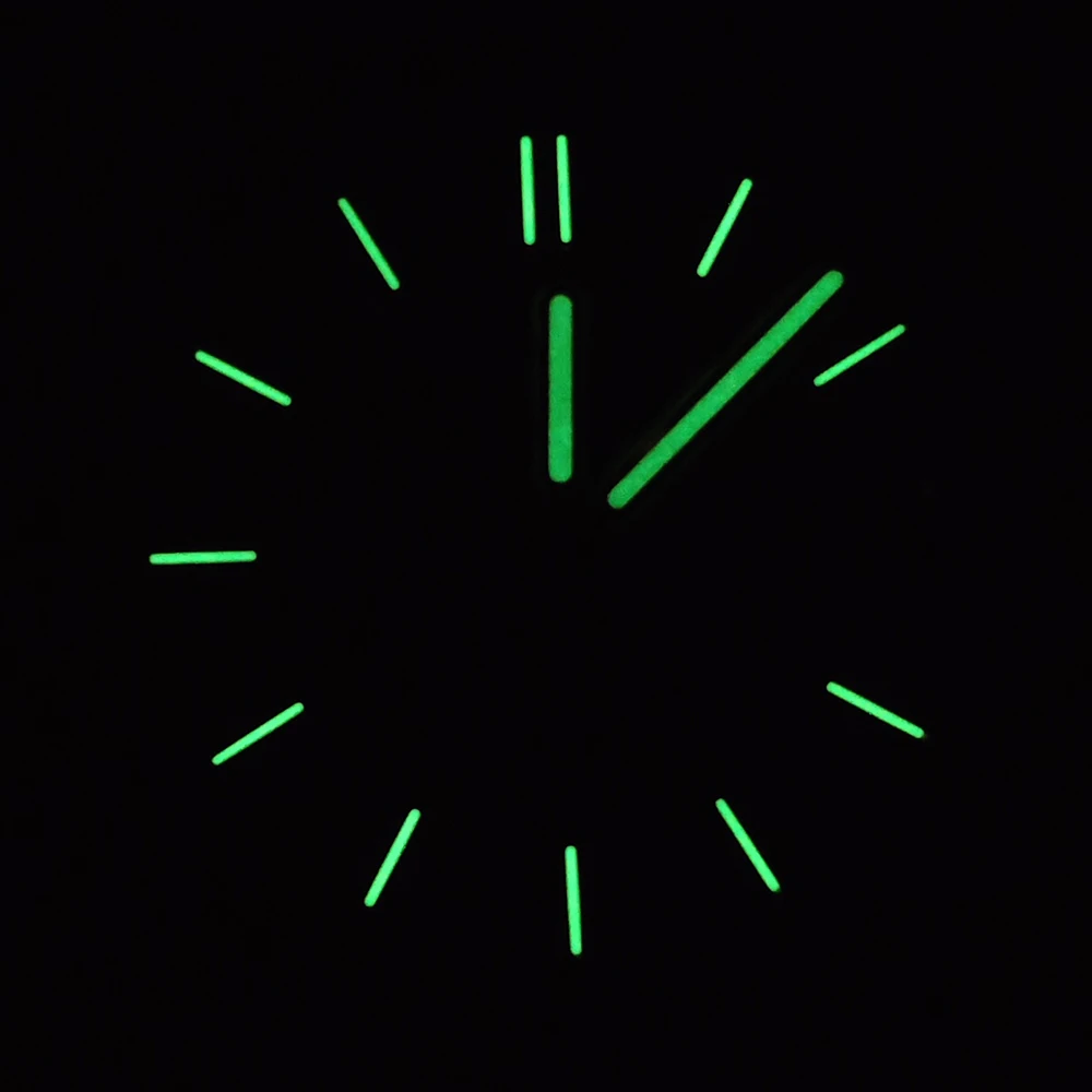 Nh35 dial relógio automático masculino logotipo personalizado dial verde luminoso adequado para movimento nh35 acessórios de relógio