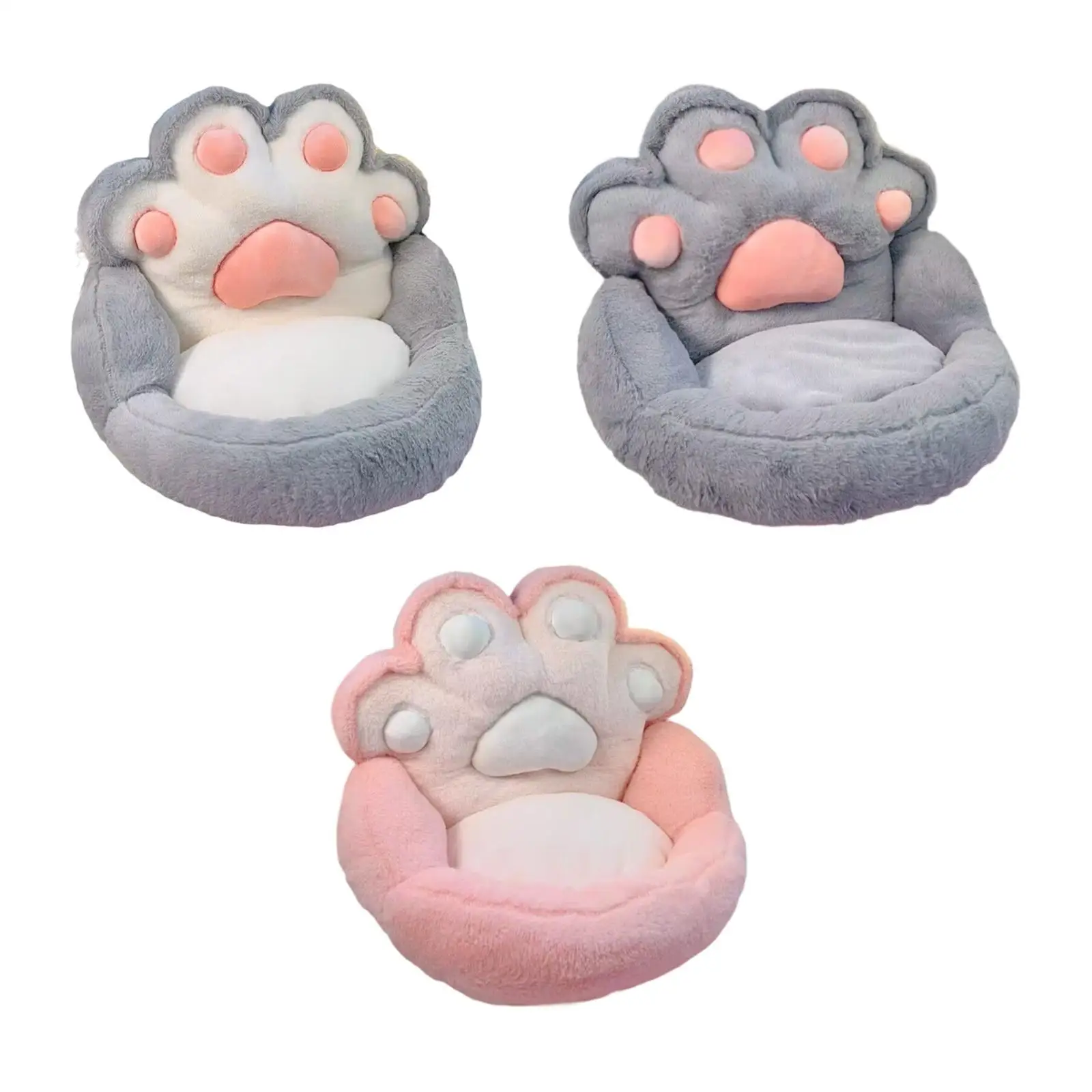 Single Seater Sofa Seat Chair Plush Cat Claw Modern Soft Comfortable Floor Cushion for Fireside Salon Office Living Room Home