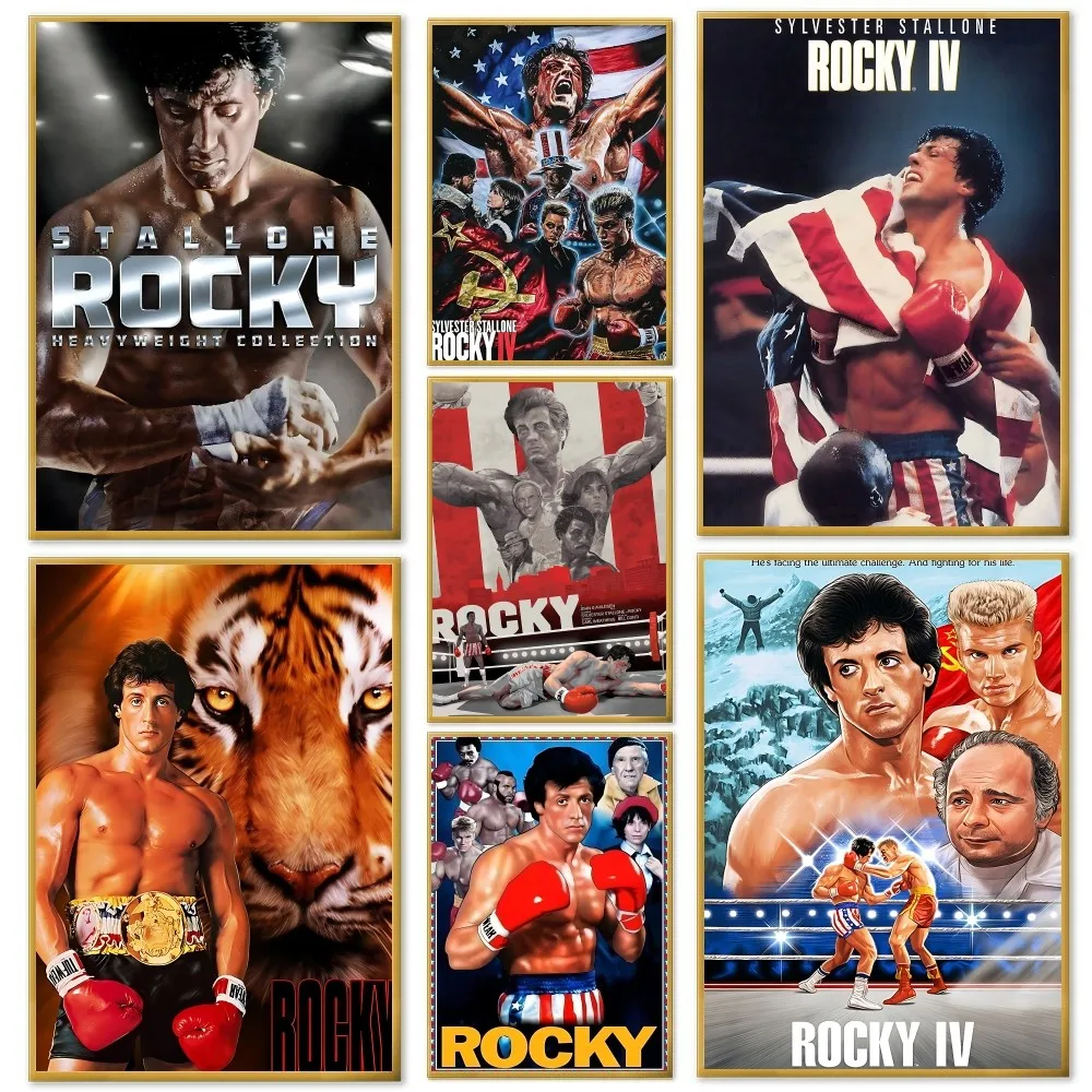 Rocky Balboa Boxeo Fitness Póster Hogar Sala de Estar Dormitorio Bar Café Arte Decoración