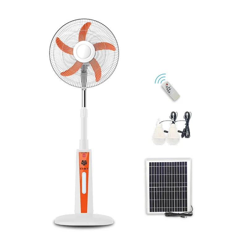 2026 16/18 Inch Led Wholesale Ac/dc Electric Outdoor Rechargeable Cooling Floor Standing Energy Fan With Remote Control