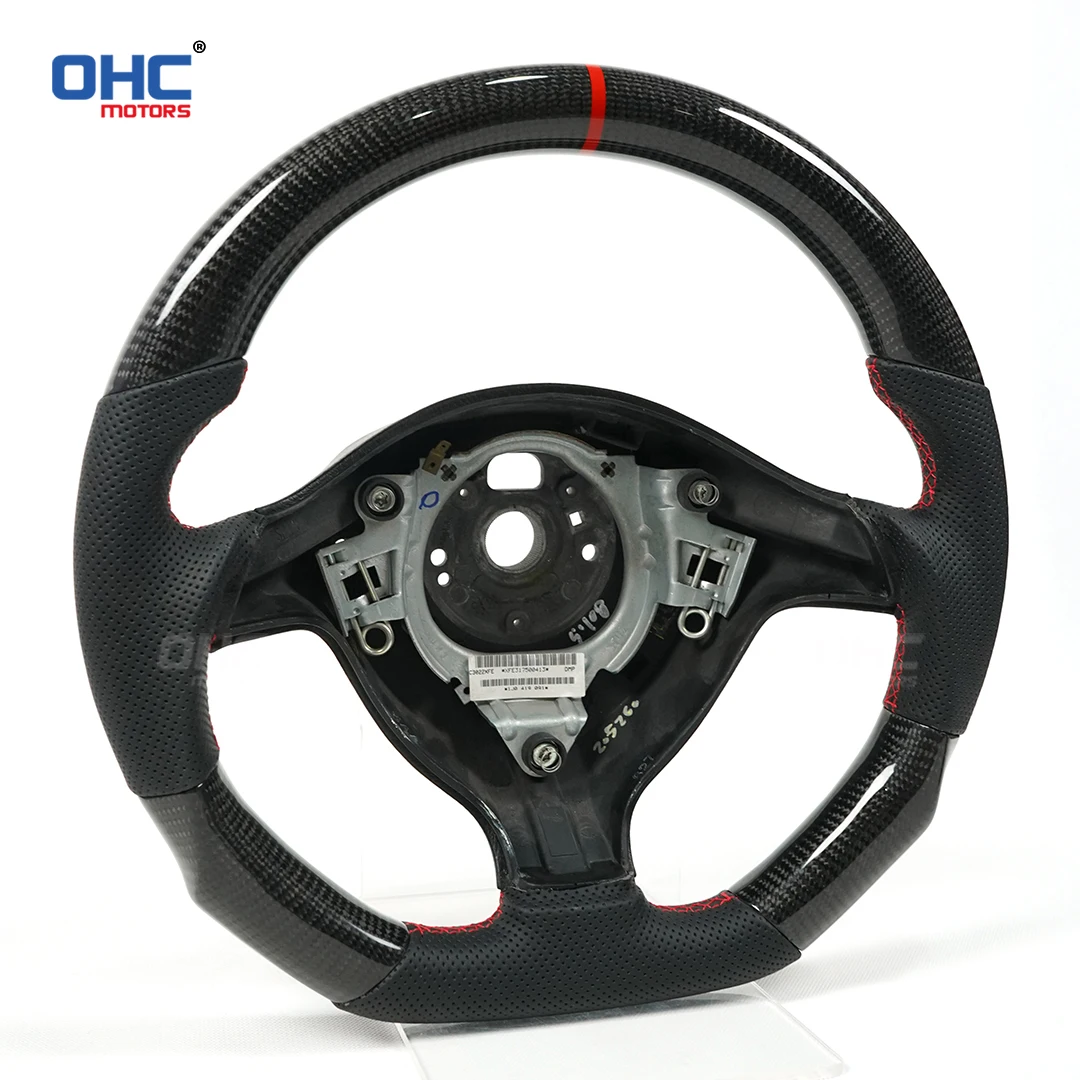 OHC 100% Pure Carbon Fiber Customized Steering Wheel For VW Volkswagen MK4 Carbon Fiber Leather Half Punch Steering Wheel