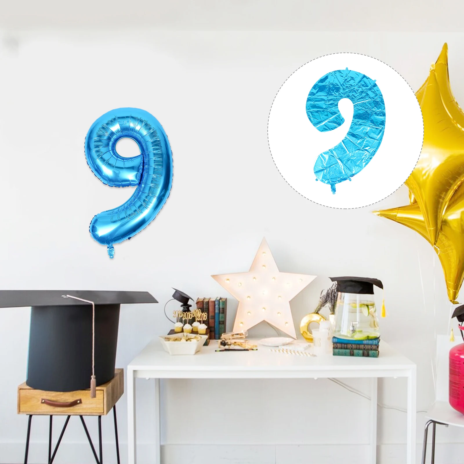

Digital Aluminum Film Balloons Number Decorative Party Supplies Home Staircase Kitchen Fireplace Layout Prop New Year