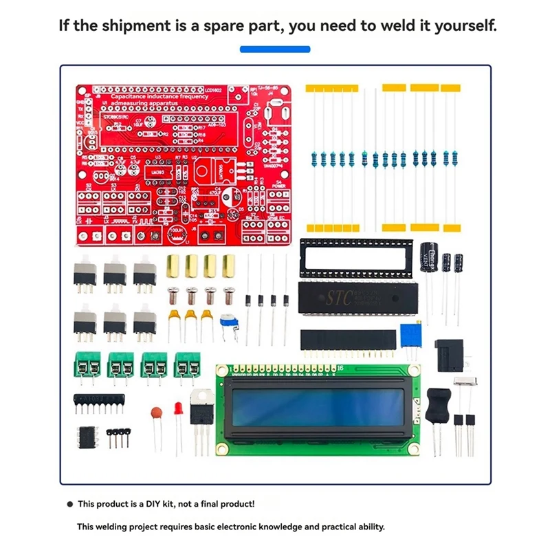 51 Single-Chip ไมโครคอมพิวเตอร์ตัวเหนี่ยวนําและความจุความถี่ DIY ชุดอิเล็กทรอนิกส์สําหรับเชื่อม Practice