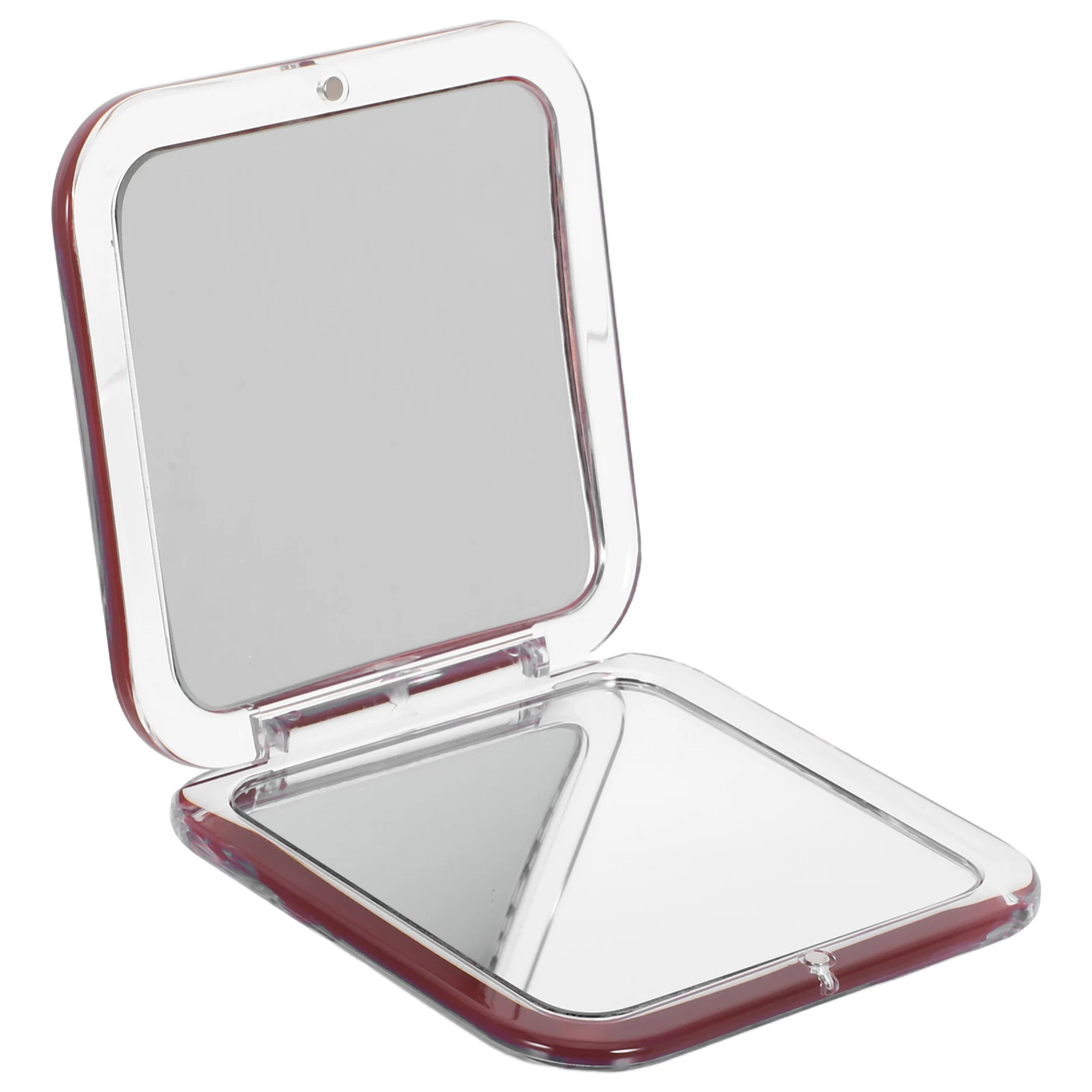 Miroir de maquillage Double face grossissant 15X carré pliant Compact Portable miroir de poche de voyage pour les femmes avec clair