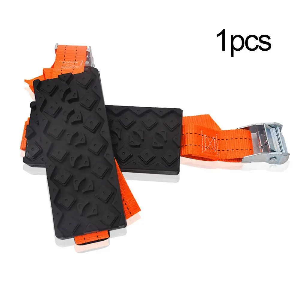 1pcs Anti-skid Chains Straps Pu Anti-skid Car Wheels With Emergency Mud Bag Sand Blocks Tire Traction T2R9