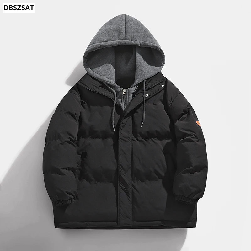 2022 Winter Mens Hooded Jackets Casual Thick Casual Down Parkas Men Windbreaker Warm Zipper Overcoats Mens Clothing Outwear 4XL