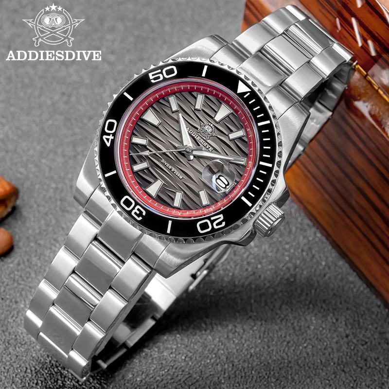 Addiesdive 41 مللي متر Reloj Hombre ساعة رياضية للرجال BGW9 سوبر مضيئة 316L الفولاذ المقاوم للصدأ 20Bar مقاوم للماء ساعة كوارتز AD2514 #1