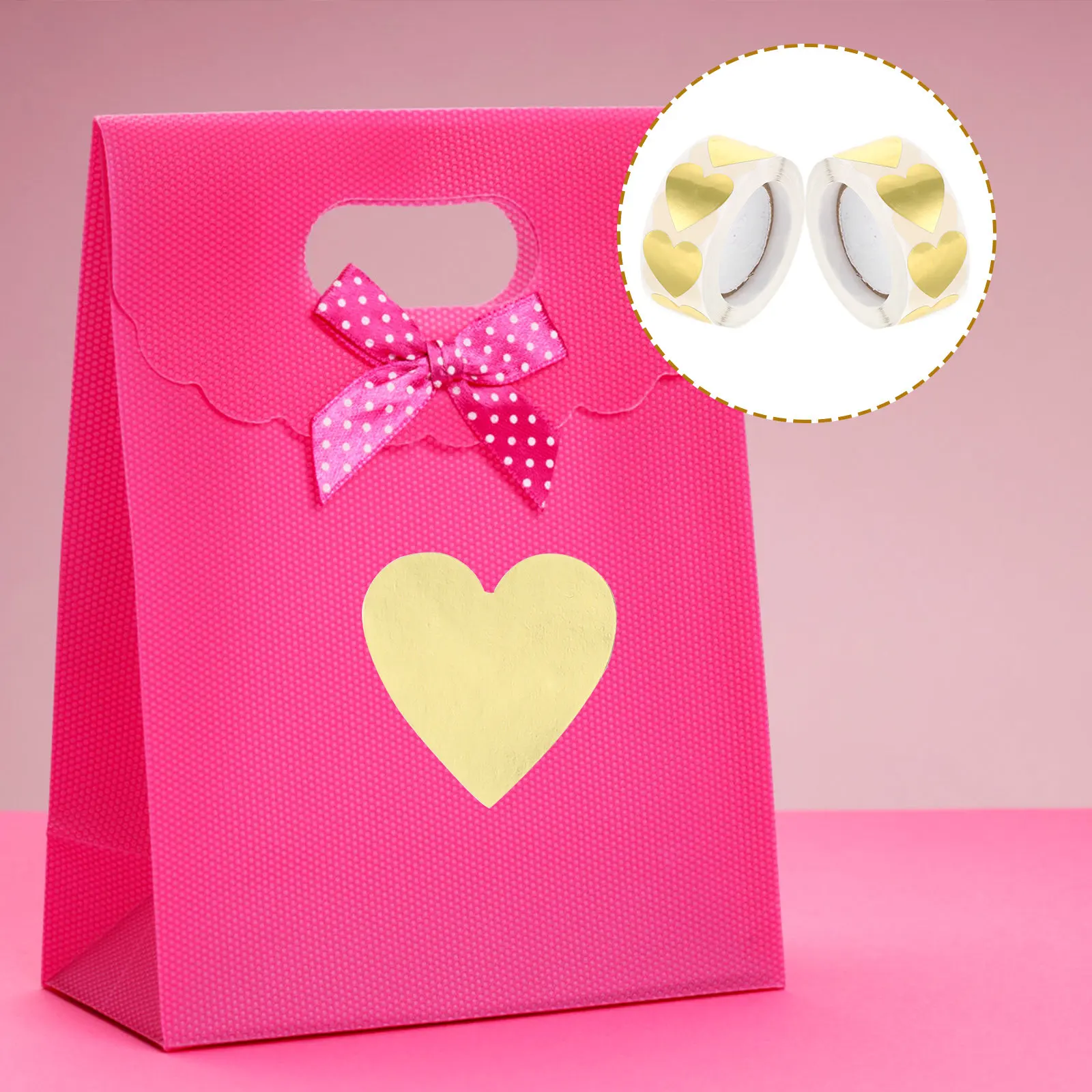 

2 Rolls Heart Stickers for Crafts Seal Home Decor Invited Wedding Seals Holiday Envelopes Birthday Invitation Wax Letter