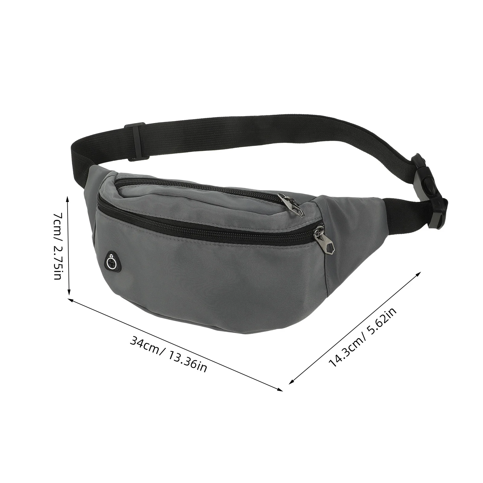 Waist Pack Waterproof Nylon Adjustable Running Fanny Pack Large Capacity Waist Bag for Travel Camping Sports Outdoors