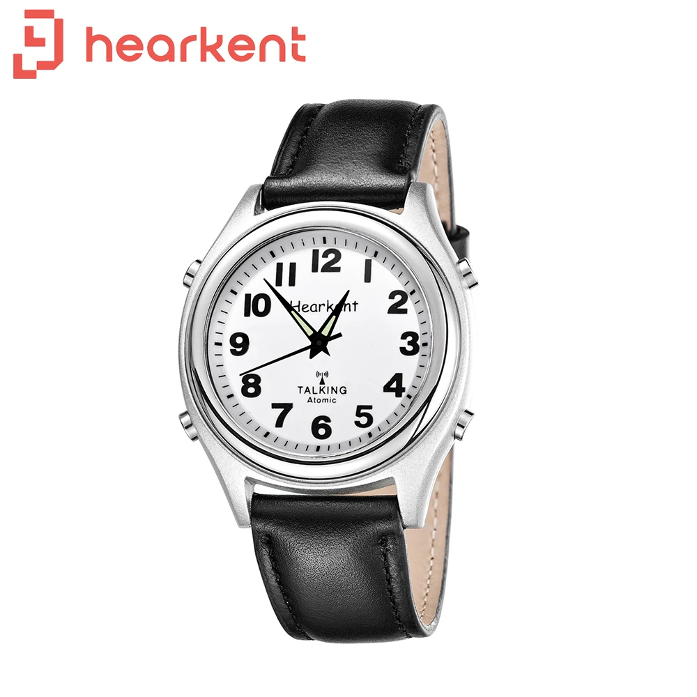 Hearkent English Talking Watch Ladies Quartz Wrist Watches Fashion Digital Simple Watch Chime Alarm for Blind Visually Impaired