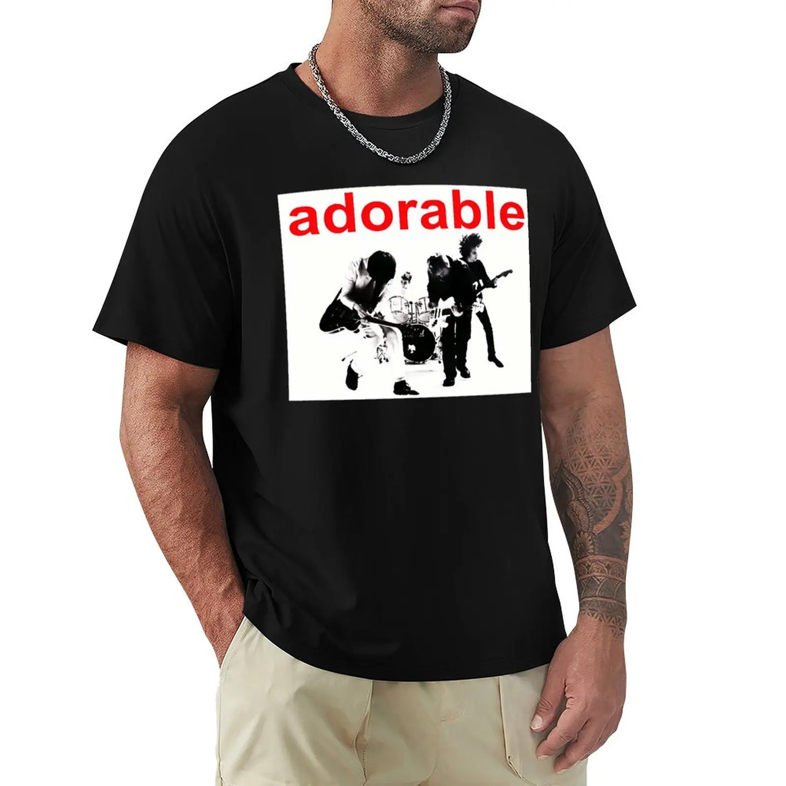 

Adorable Band -Against Perfection T-Shirt Minimalist Graphic Tee Shirt