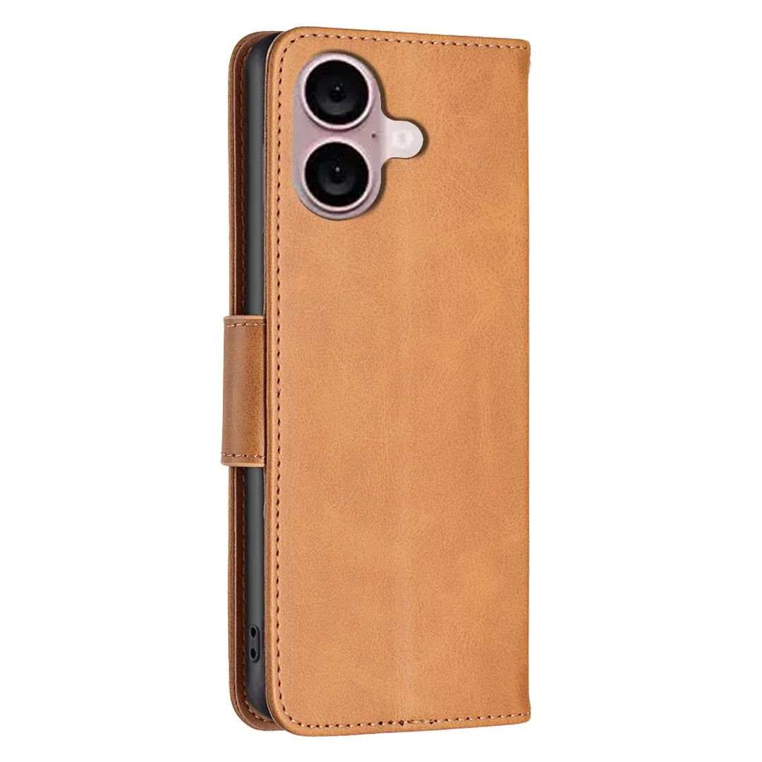 Lambswool Pattern Solid Color Leather Case Wallet Flip Phone Case For iPhone6/6S/7/8/SE2020/SE3/11/12/13/14/15/16Plus Pro ProMax