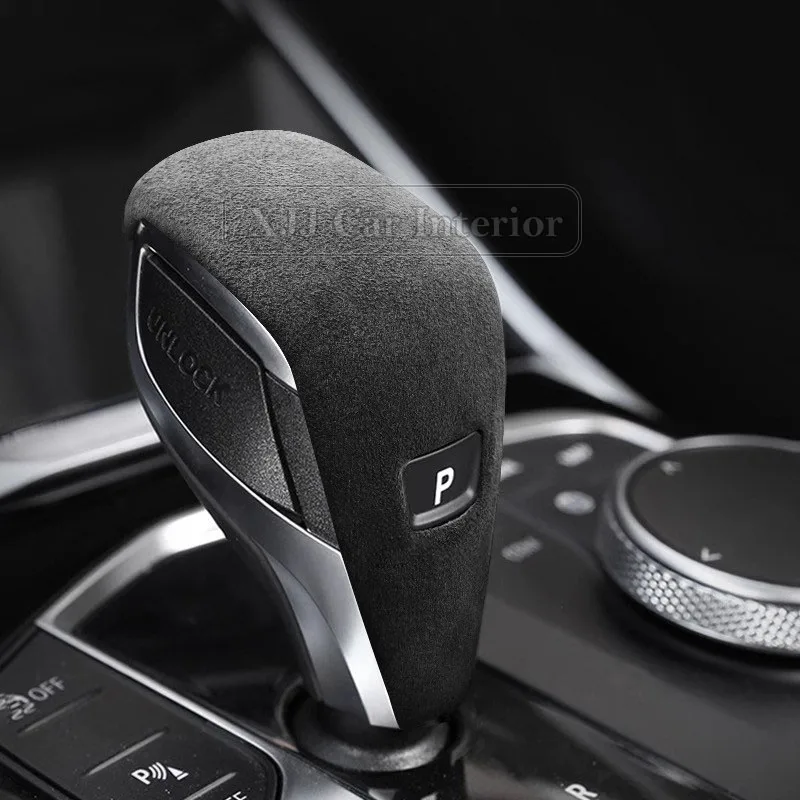 For BMW 3 Series G20 Z4 G29 G14 G15 X7 G07 2020 2021 2022 Gear Shift Knob Cover Trim Sticker Suede Wrap Car Interior Accessories
