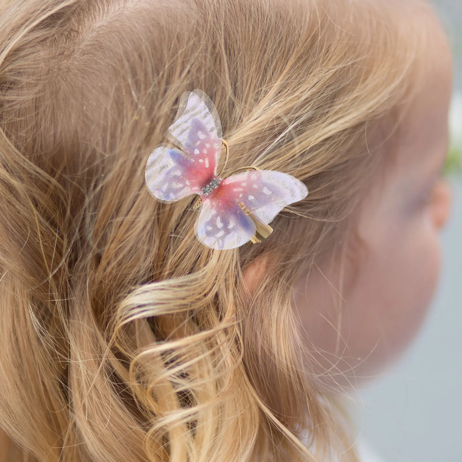

10pcs Butterfly Clips Girls Hair Accessories Beach Party Metal Yarn Baby Shower Gifts Thin Hair Styling Tools Hairpins