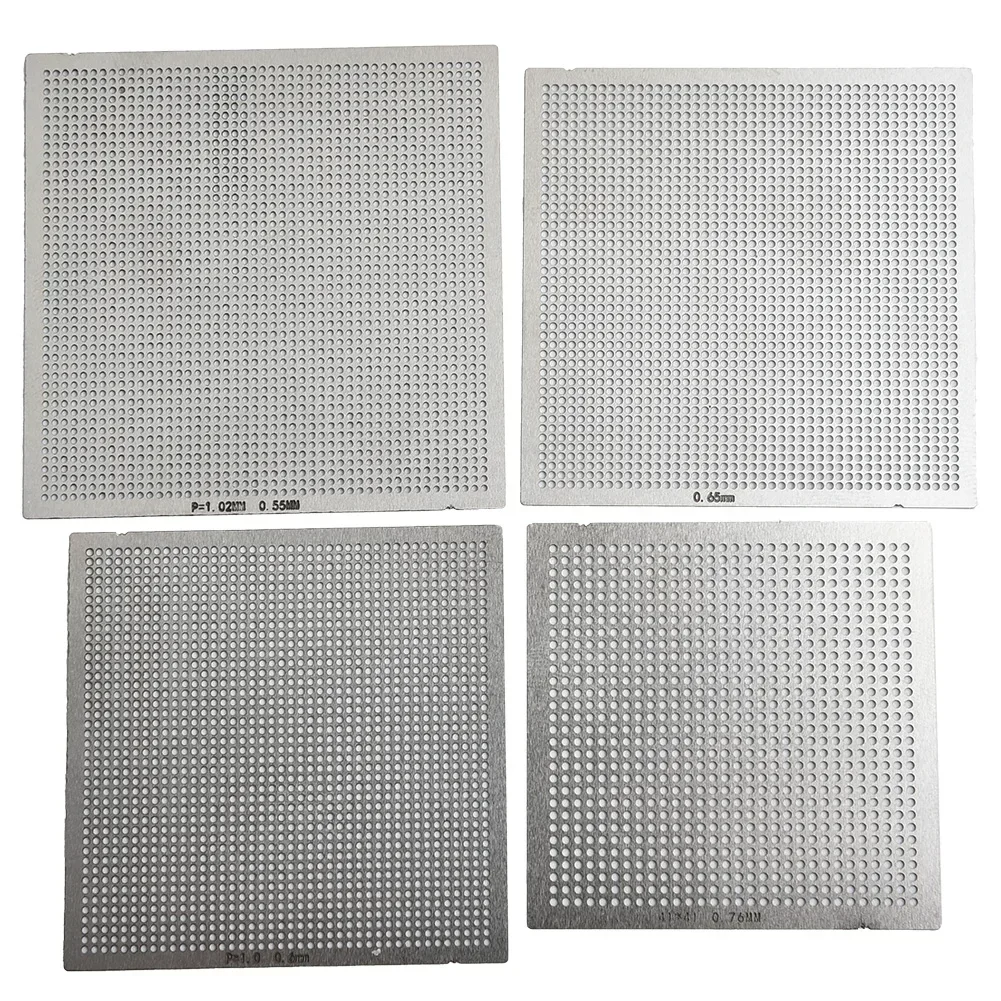 27PCS Universal Reball Reballing Rework Net Stencil Directly Heat Parts Kit Hot Air Machine Heated Soldering Consumables