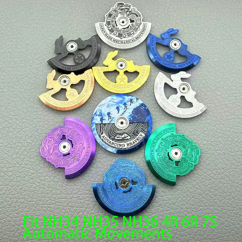 NH35 Automatic Mechanical Movement Rotor NH36 Oscillating Weight Rotor Parts Fits NH Serie 4R35 6R35 7S26 Movement Replace Parts