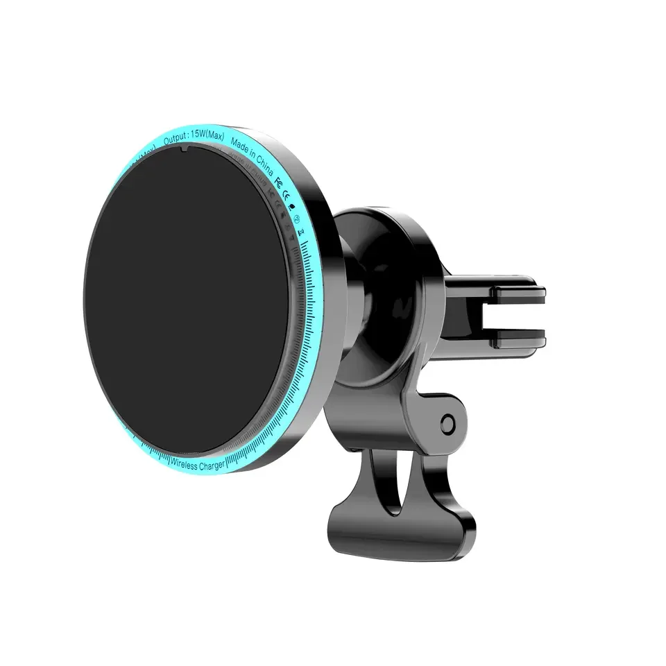 

YTGEE Magnetic Car Mount Wireles sChargers Phone Support Holder Air Vent 15W Fast Charing with Lamp For iPhone12 14 15