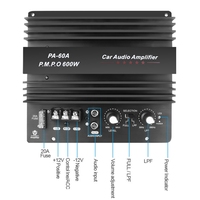 12V 600W Car Audio Power Amplifier Boord Lossless Subwoofer Bass Module High Power Car Audio Accessories Mono Channel-ROWI