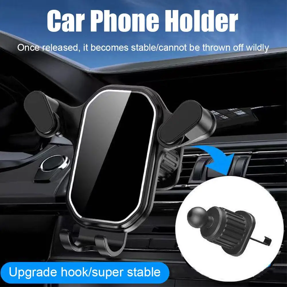 Air Vent Car Phone Holder Gravity Lock Phone Mount 360-degree Flexible Adjustment Universal Auto Phone Stand For 4-7 Inches Z7l9