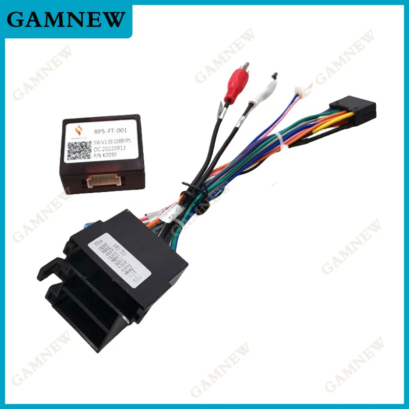 Car 16pin Wiring Harness Adapter Canbus Box Decoder Android Radio Power Cable For Fiat Bravo RP5-FT-002