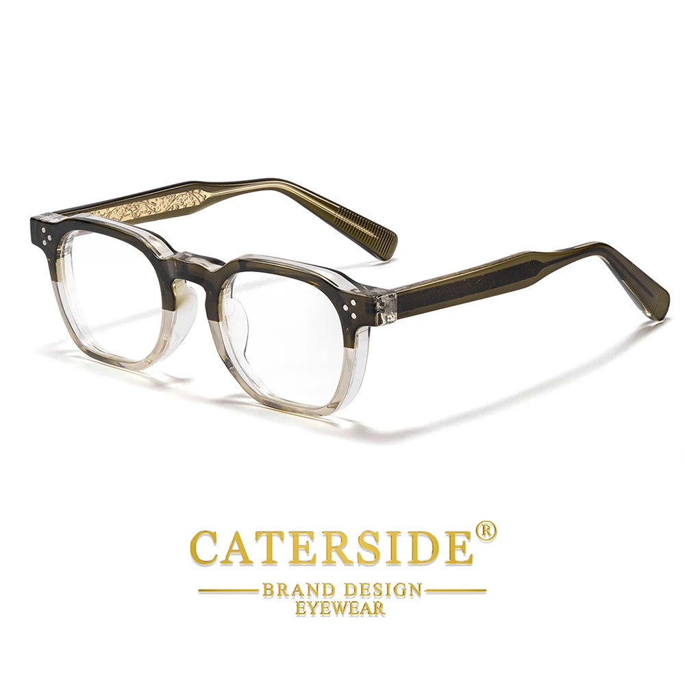CATERSIDE Neue Herren-Modebrillenfassung, quadratisch, dicker Rahmen, Brillenfassung für Damen, für Outdoor-Reisen, einfache dekorative Brille – Detail 10