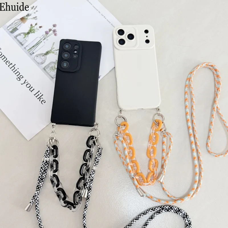 Armband Lanyard Fall für Samsung Galaxy S26 Ultra S25 FE S21 S22 S23 S24 Plus Luxus TPU Crossbody Strap Kette Weiche Telefon Abdeckung