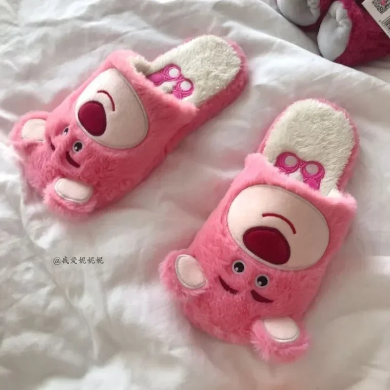 Nuove pantofole Disney Lotso Paperino Daisy cartoon carine pantofole in cotone caldo autunno e inverno pantofole da casa in peluche creative personalizzate