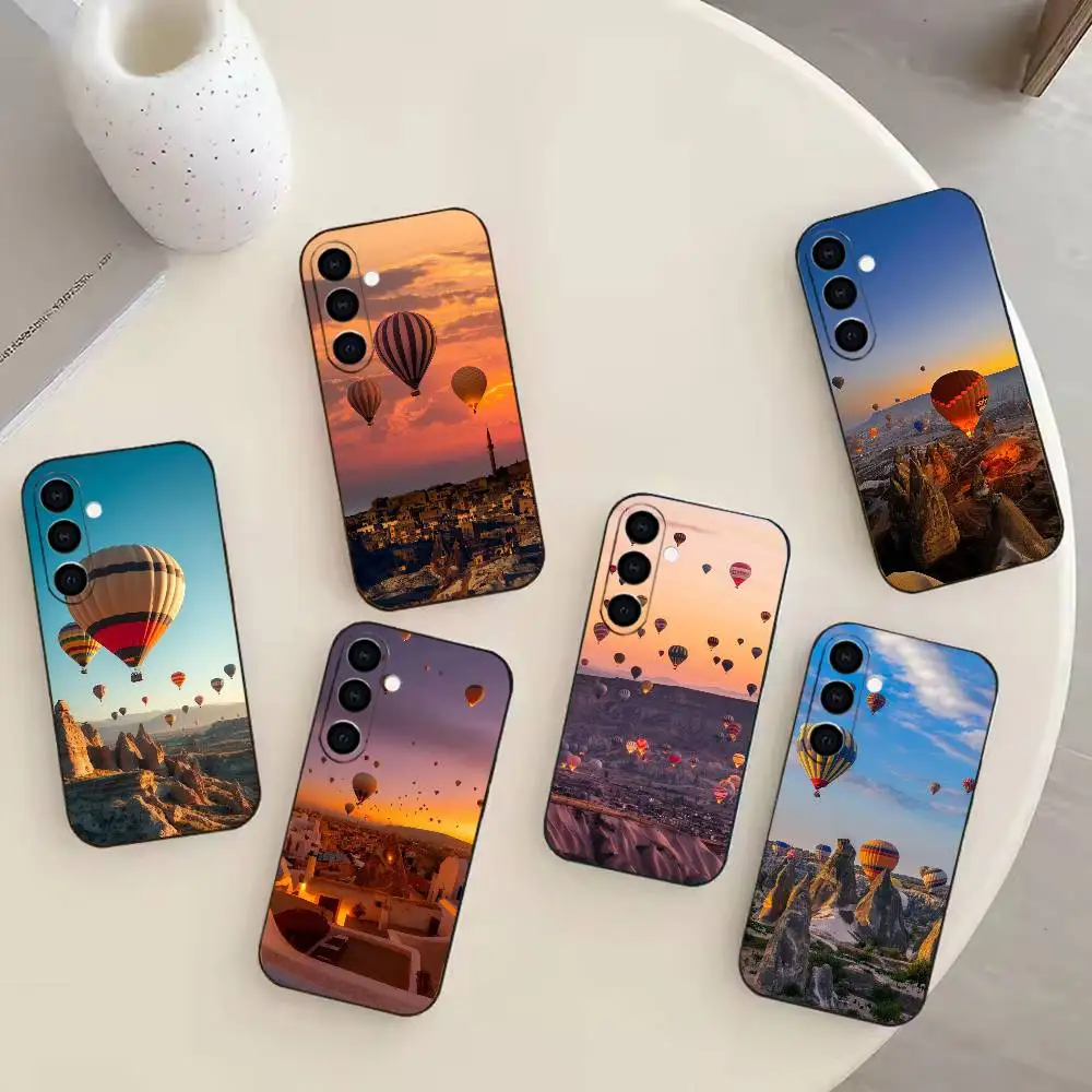 

Hot Air Balloons Cappadocia Phone Case For Samsung GalaxyA13,21s,22,31,32,52,53,71,72,73,Soft Black Cover