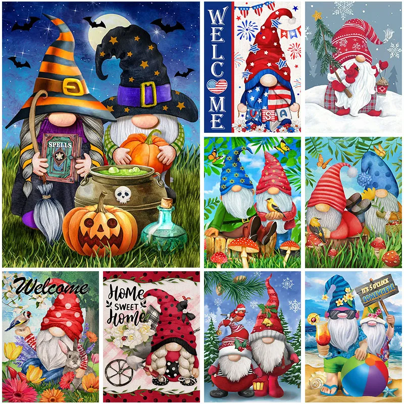 DIY 5D Рождественская картина из карликов Алмазная вышивка мультяшный гном наборы для вышивки крестиком мозаичная картина украшение для дома НОВОГОДНИЕ ПОДАРКИ