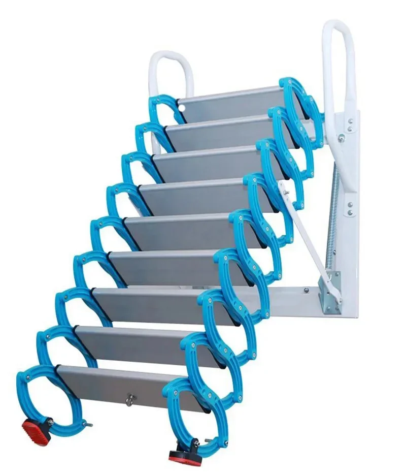 Wall-mounted Ladders Attic Retractable Stairs Lifting Indoor and Outdoor Invisible Folding Ladders Simple Stretching