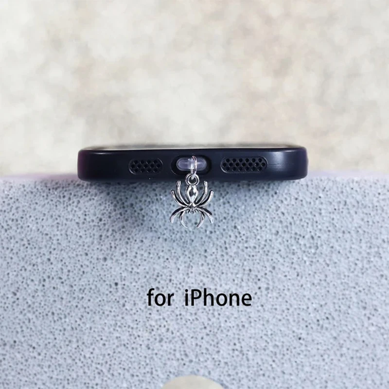 Phone Dust Plug Cute Spider Phone Accessory Pendant Decoration For IPhone Type-C Charging Interface image 4