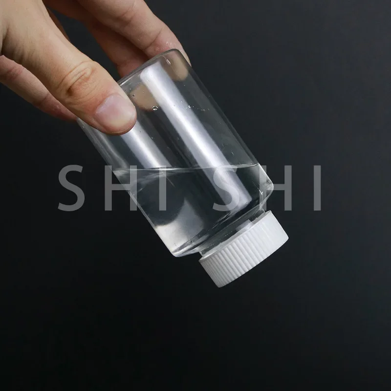 

100PCS Empty Plastic Pill Bottle Reagent Powder Sealed Vial Solid Seal Container Clear PET Packing Medicine Bottle 15ml - 100ml