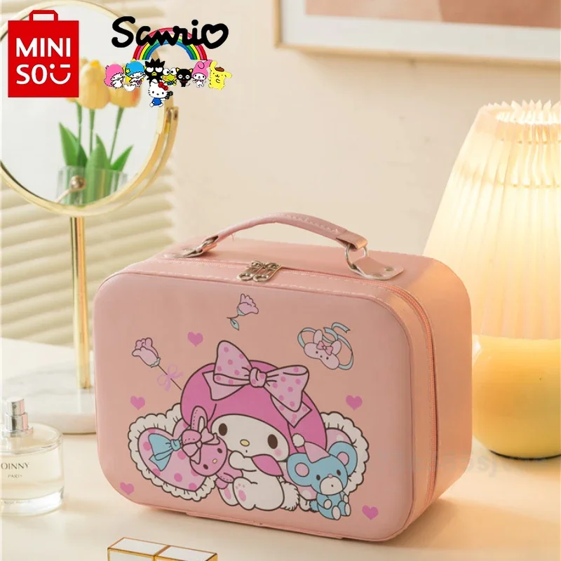 MINISO Sanurgente-Trousse de maquillage étanche, sac de rangement à la mode, dessin animé, grande capacité, haute qualité, nouveau