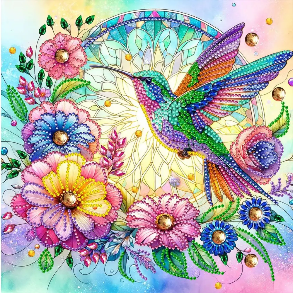 RUOPOTY DIY 5D Animal Special Diamond Painting Hummingbird Flower Alien Diamond Embroidery Kit Picture Painting On The Wall