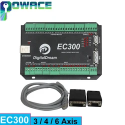 【EU 】3 4 5 6 Axis EC300 Ethernet MACH3 CNC Motion Control Card Board Controller PWM Output