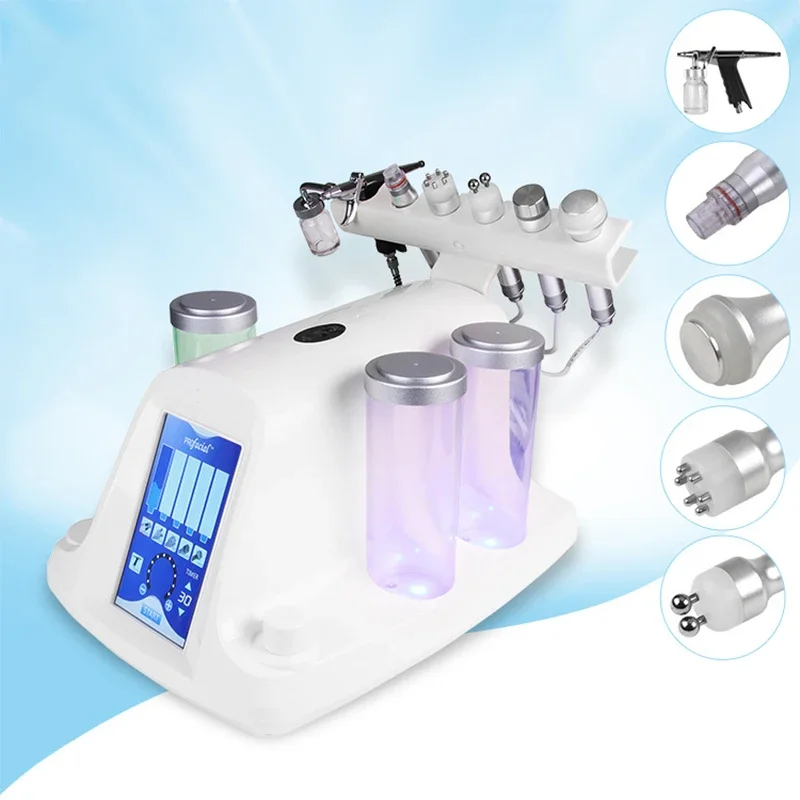 Six-headed Small Bubble Beauty Instrument Ultra-fine Bubble Skin Cleaning Management Instrument Korean-style Injection