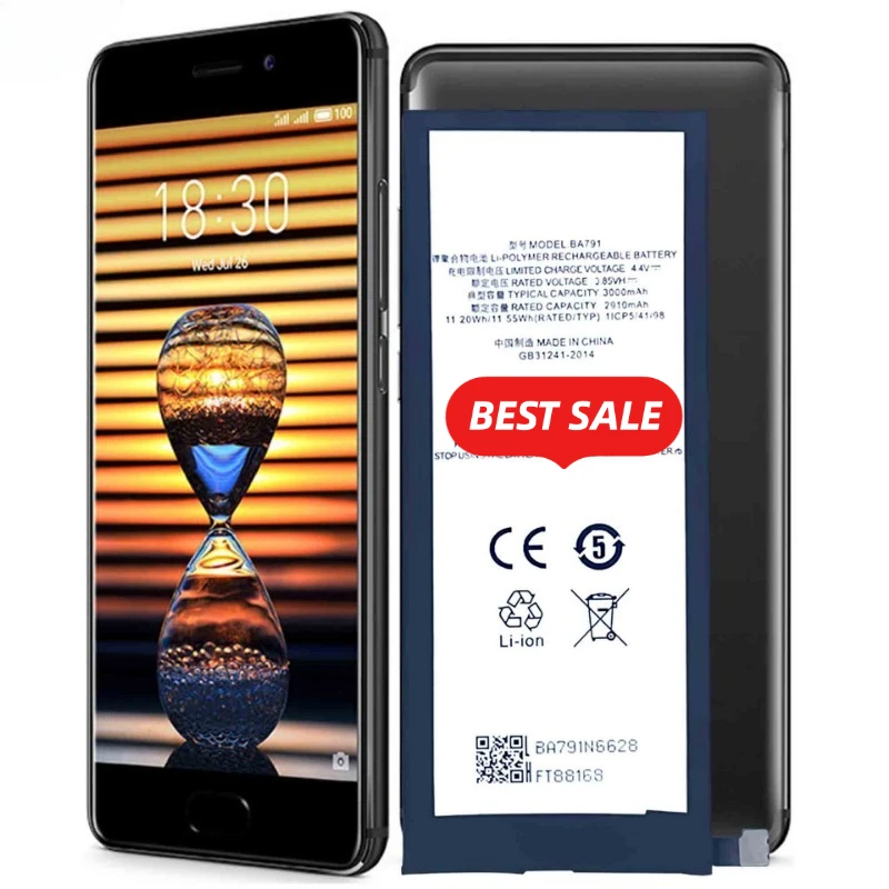 BA791 for Meizu Pro 7 Mobile Phone Battery 0Cycle High Quality High Capacity Battery Replacement Bateria Grade A Cell with Tools