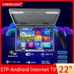 22 Inch Android Car Monitor 2+32GB Multimedia Video Playre 1080P Big Screen Roof Mount Display Support Bluetooth HDMI AirPlay