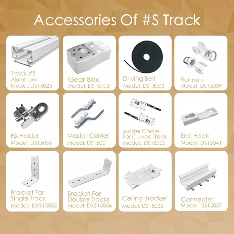 Wholesale Motorized Automatic Curtain Motor Accessory DT52 Gear Transmission Box For Track Trietex