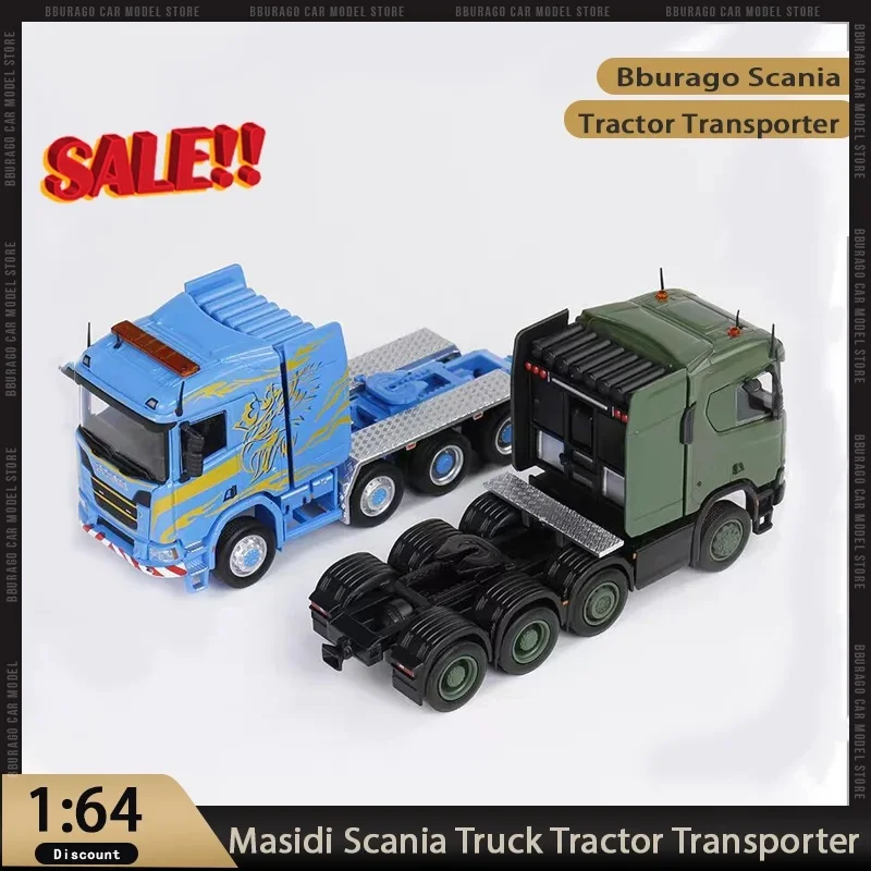 2025 New Masidi 1:64 Scania R650 Truck Tractor Transporter Car Alloy Miniature Diecast Model Scania Car collection ornament toy