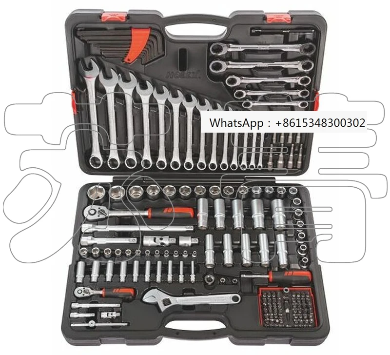 German Hoffmann HOLEX socket wrench tool set, 148 pieces 154 piece set