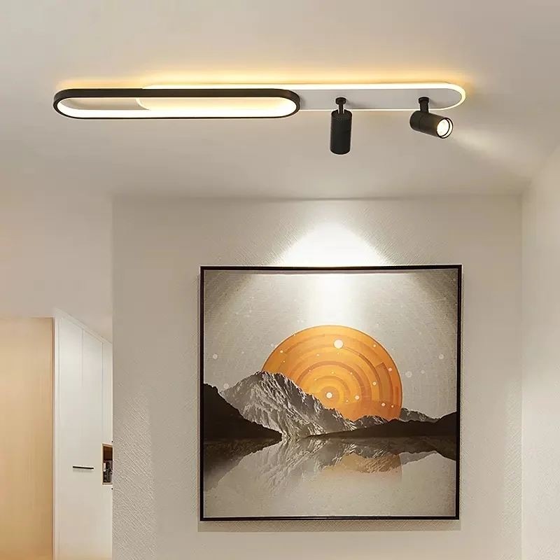 Imagem -06 - Lâmpada de Teto Moderna Led Luzes de Rotação Lâmpada do Teto Dourada e Preta Holofotes para Sala de Estar Luminária Doméstica 220v 26 w 33 w 45 w 55w