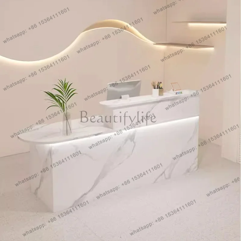 XX.Simple Modern Reception Desks Minimalist Design Unique Small Reception Desks Best Corner Mostrador De Tienda Trendy Furniture