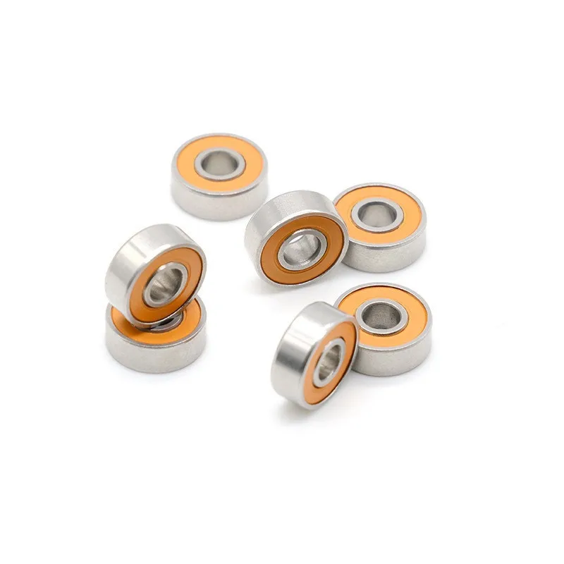 1Pcs SMR128 2RS CB ABEC7 8X12X3.5 mm MR128 Stainless steel hybrid ceramic ball bearing Without Grease Fast Turning