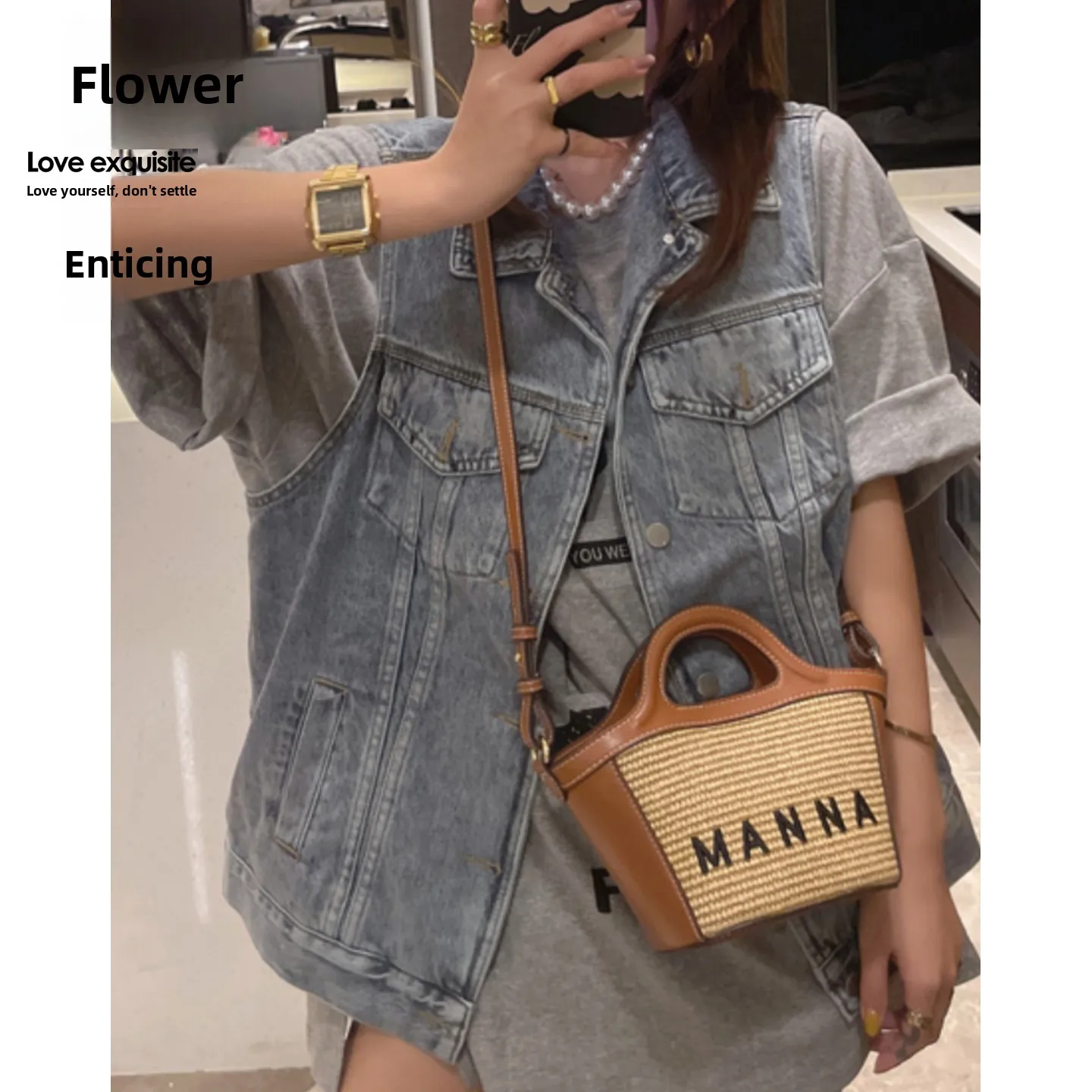 

Брендовая женская сумка-корзина Hua Yue, новинка 2025, летняя тканая сумка через плечо, высококачественная повседневная простая сумка через плечо