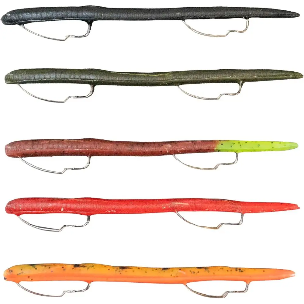 

6-дюймовый KILR Worm – сделано в США, предварительно оснащенные мягкие пластиковые приманки для плавания без сорняков, сверхпрочные приманки для ловли окуня для щуки и другого, 5 шт.