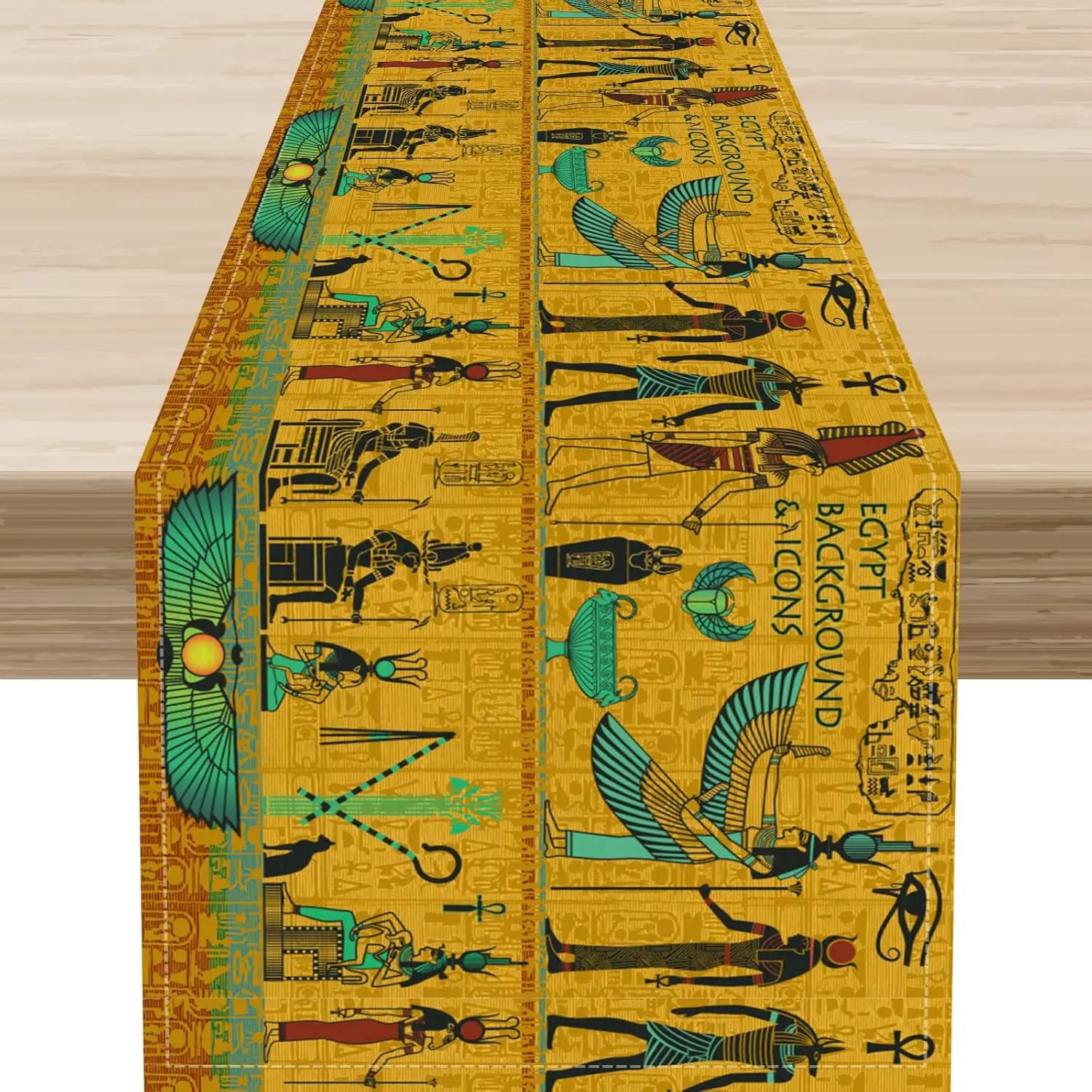 

Древний Египет, мифология, фараоны, льняная дорожка для стола, настольный декор, моющаяся кухонная дорожка для обеденного стола, декор для праздничной вечеринки
