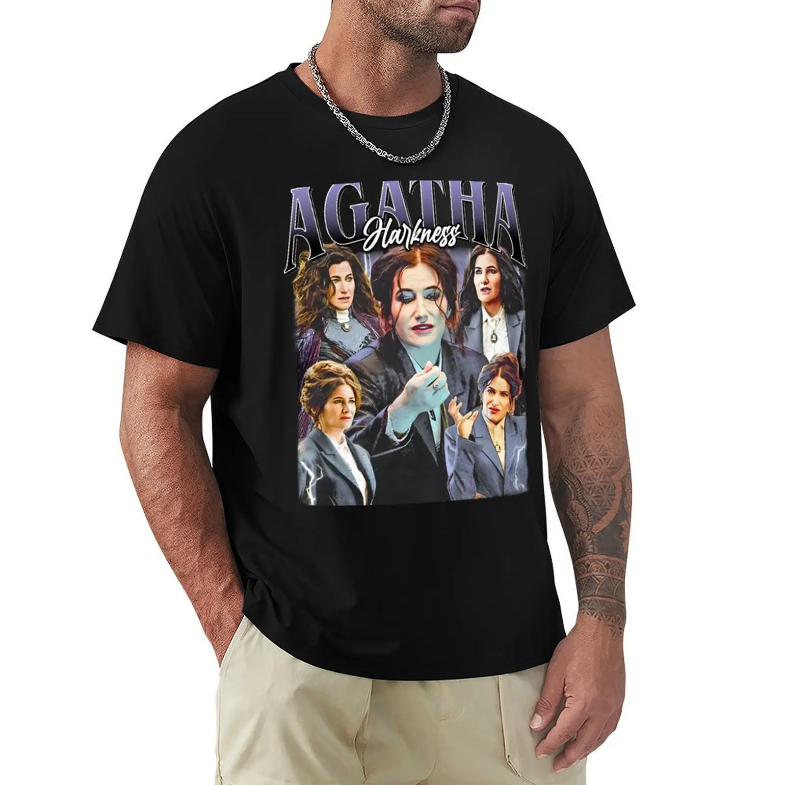 Agatha Harkness Vintage T-Shirt Gym Wear Breathable Short Sleeve Tee
