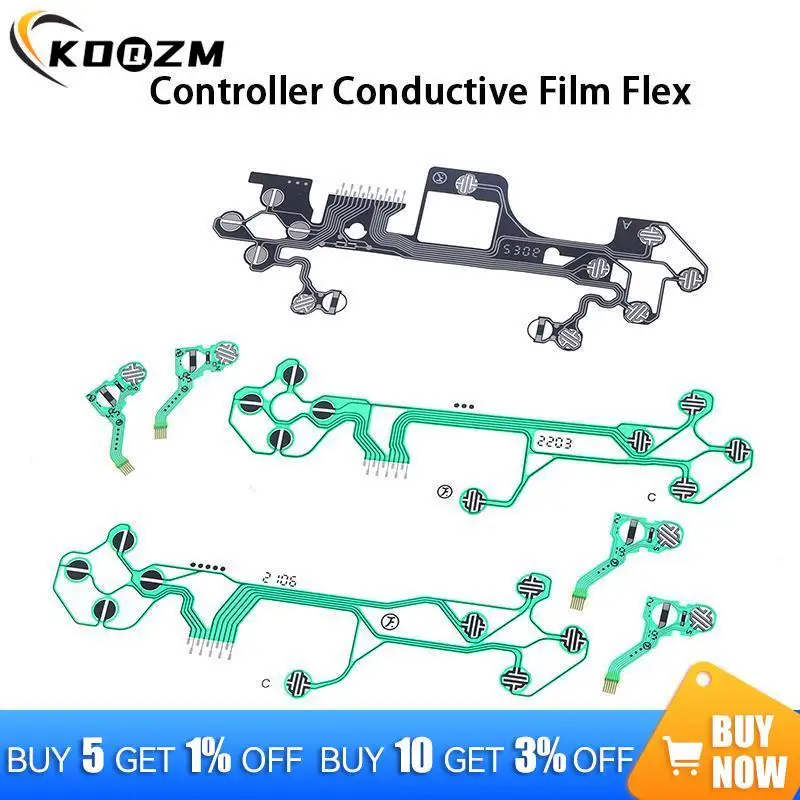 1Set For PS5 V1 V2 V3 Controller Conductive Film Flex Cable Ribbon Cable replacement For PS5 Controller Film Keypad Flex Cable